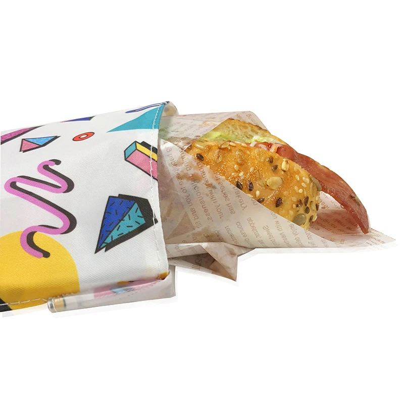 Waterproof Reusable Sandwich & Snack Bags Eco Friendly Dishwasher Safe Lunch Bags fabric sandwich lunch box