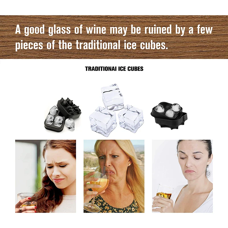 Custom Metal Whiskey Bullet Stones Reusable Ice Cube Set Set Stainless Steel Ice Stone for Wine Beer Coke