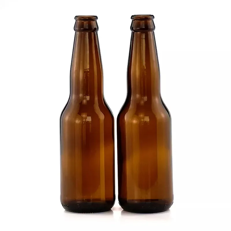 Empty amber dark brown beer glass bottle 250 ml 300 ml 330 ml 500 ml 650 ml 750 ml 1000 ml beer glass bottle