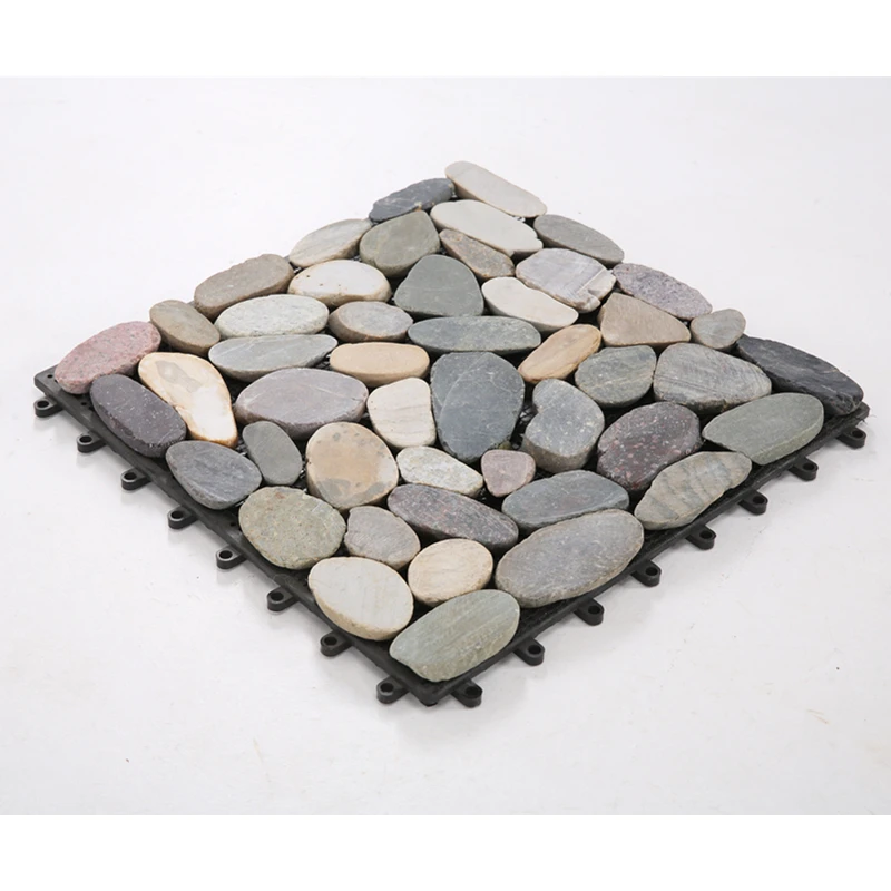 Interlocking WPC stone DIY tiles outdoor decking easy install