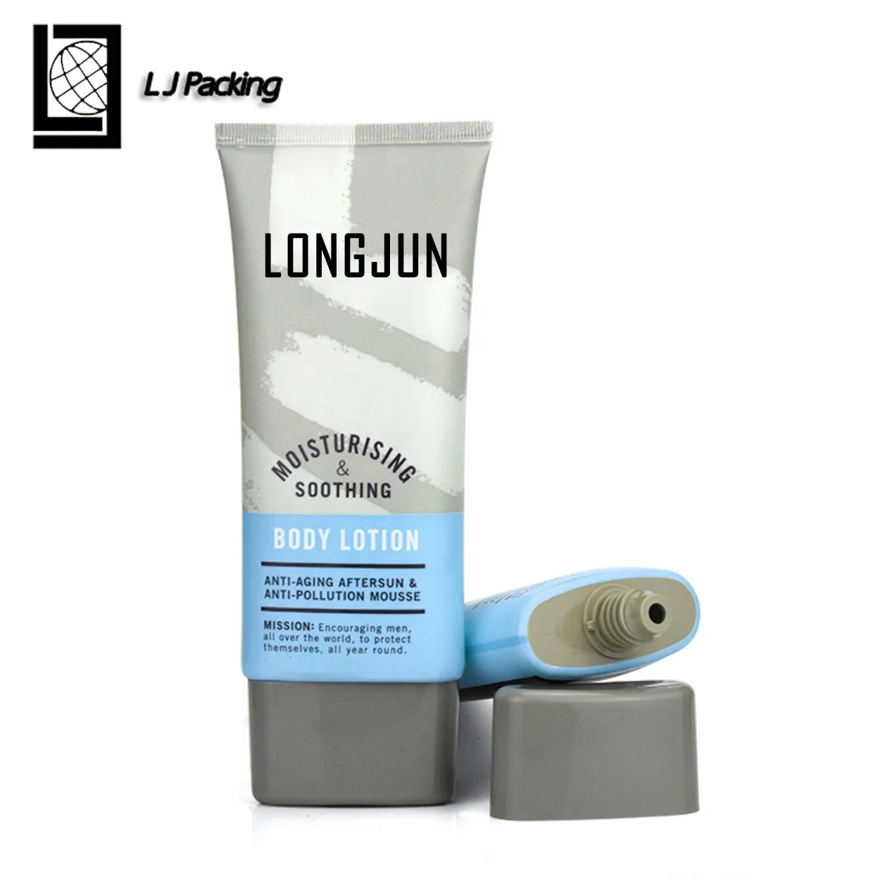 Wholesale matte flat plastic PE lotion tube cosmetic hand cream tube