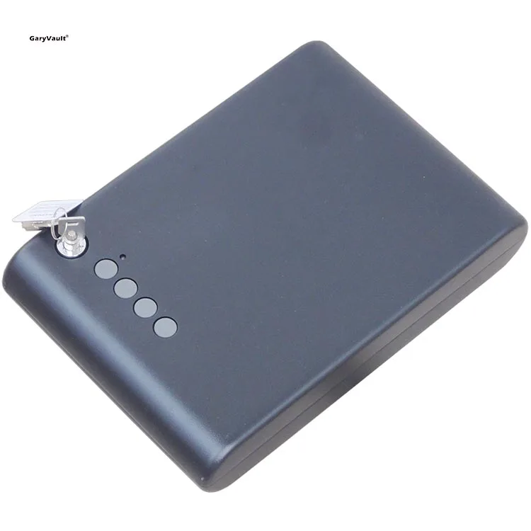 All steel mechanical password key double lock car portable mini gun safe metal jewelry gun safe