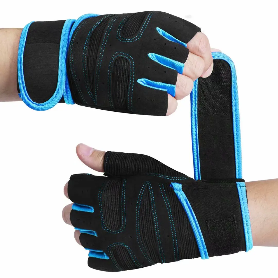 Half Finger Silicone Printing Palm Firm Grip Weight Lifting Gloves guantes de gym