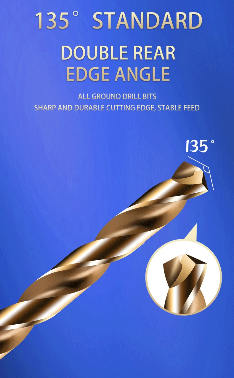 TG Drill Bits Manufacturer CO Hss M35 M2 4341 4241 6542 Hex Shank Twist Drill Bits For Metal Drilling