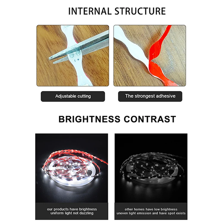 Fast Delivery in Stock SMD 3528 2835 LED Strip 12V Flexible Strip Light Remote Control Strip 90 BG Copper Led 3528 24v Ip20 Red