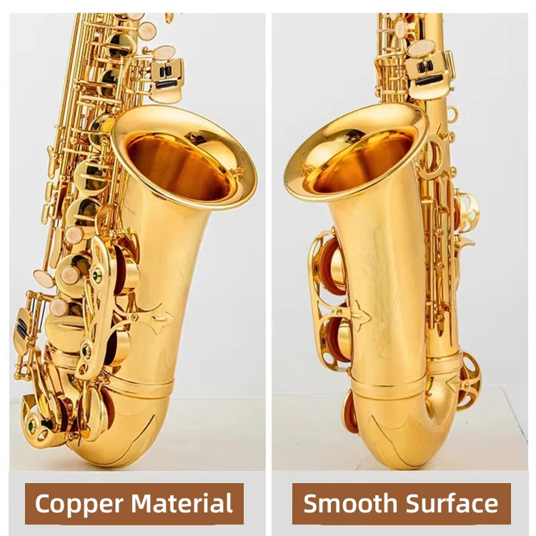 Saxophone Brass Material Alto Saxophone E-Flat Gold Keys Mouthpiece Music Instrument Alto Sax for Adult