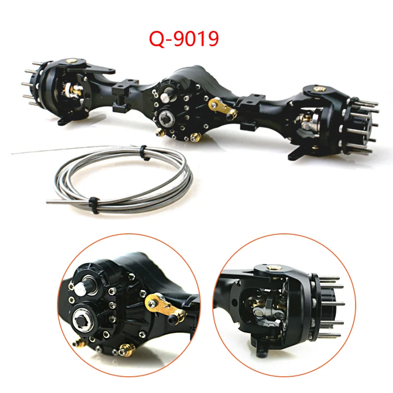 Lesu Metal Differential Lock Axle Q911 Upgraded Part For 1/14 Rc Tractor Truck Tamiyaya Diy Car Model TOUCAN Toys Adult Gift