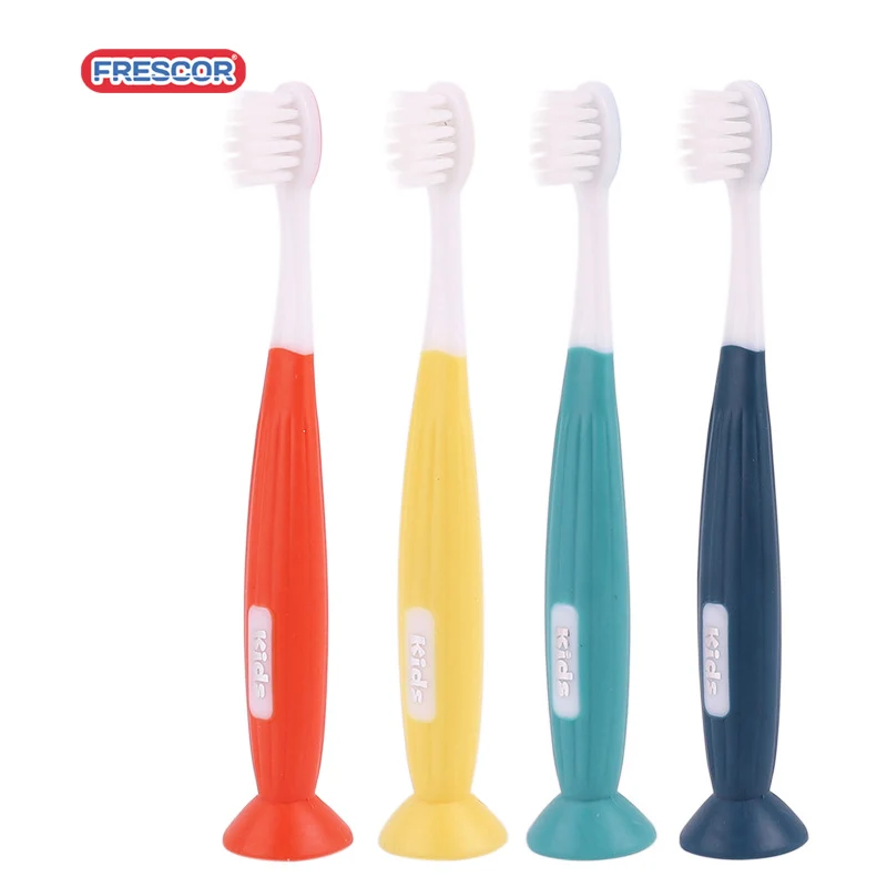 От 3 до 8 лет присоски ручка зубные щетки с мягкой щетиной для детей младшего школьного возраста, детская зубная щетка