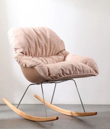 Nordic Modern Living Room Wholesale Bedroom Furniture Frame Leisure Living Room Rocking Chairs Comfortable Metal Adult Plastic