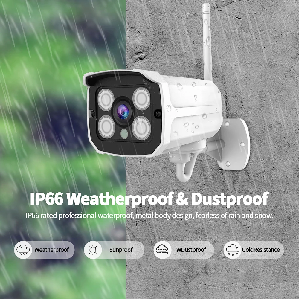 Wireless WiFi IP Camera Night Vision IP Network Security CCTV IR Camera And 4 LED Outdoor Bullet Wireless WiFi IP Camera