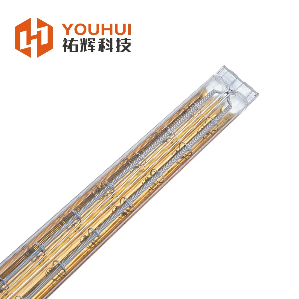 TC05 Semi gold-plated shortwave heater lamp tube customized infrared heating lamp tube