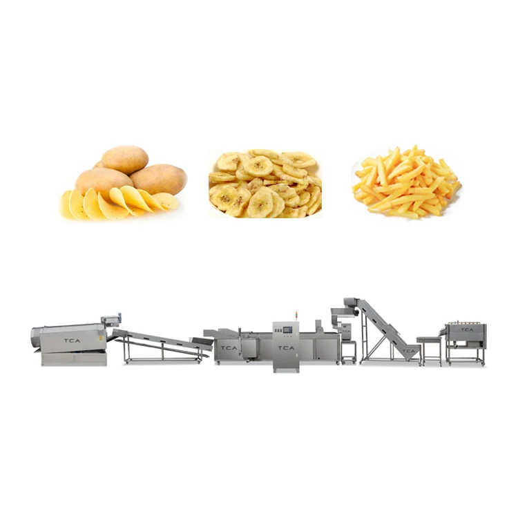 TCA 50kg 100kg 300kg potato chips production line welly   chips making machine automatic