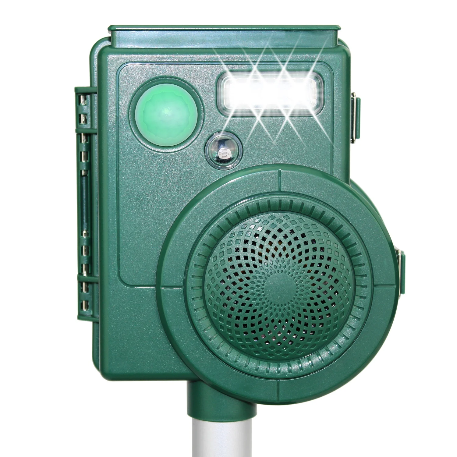 Отпугиватель вредителей и обезьян с фонариком питание от солнечной