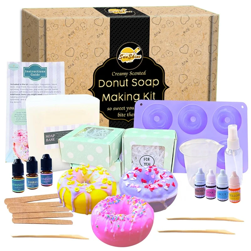 DIY Kits for Adults and Kids Supplies Includes Soap Base Soap Cutter Box Silicone Molds  Large Soap Making Kit