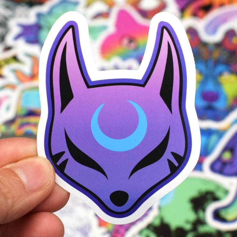 60/120PCS Colorful Psychedelic Cartoon Sticker for Laptop Skateboard Car Bike Fridge Guitar Trippy Stickers Pack for Kids Toy