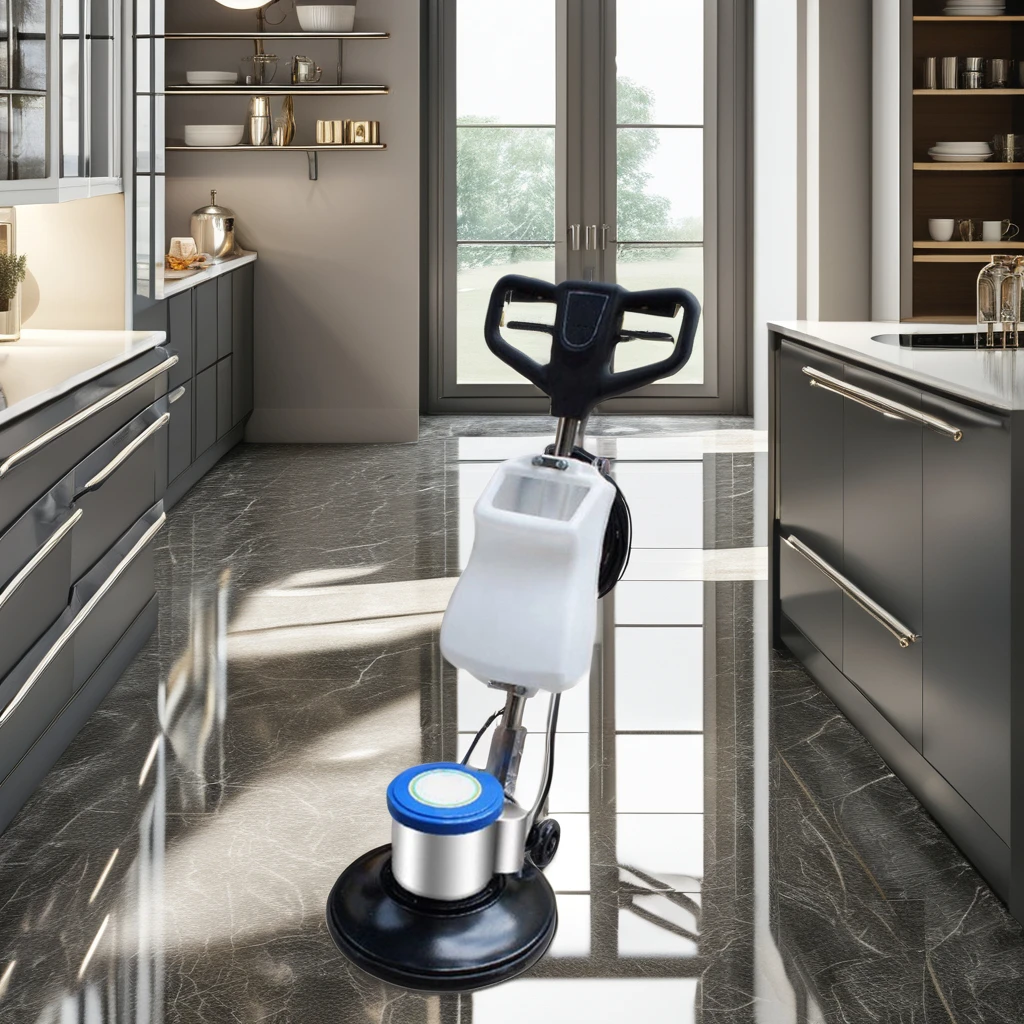 17inch 175rpm Multi Function Hand Push Commercial Automatic Carpet Cleaning Washer Equipment Machine Electric Floor  Scrubber