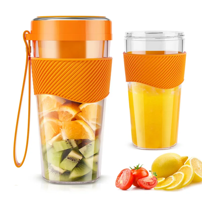 Rechargeable Portable 400ml Automatic Battery Handheld USB Fruit And Vegetables Smoothie Cup Mini Juicer Food