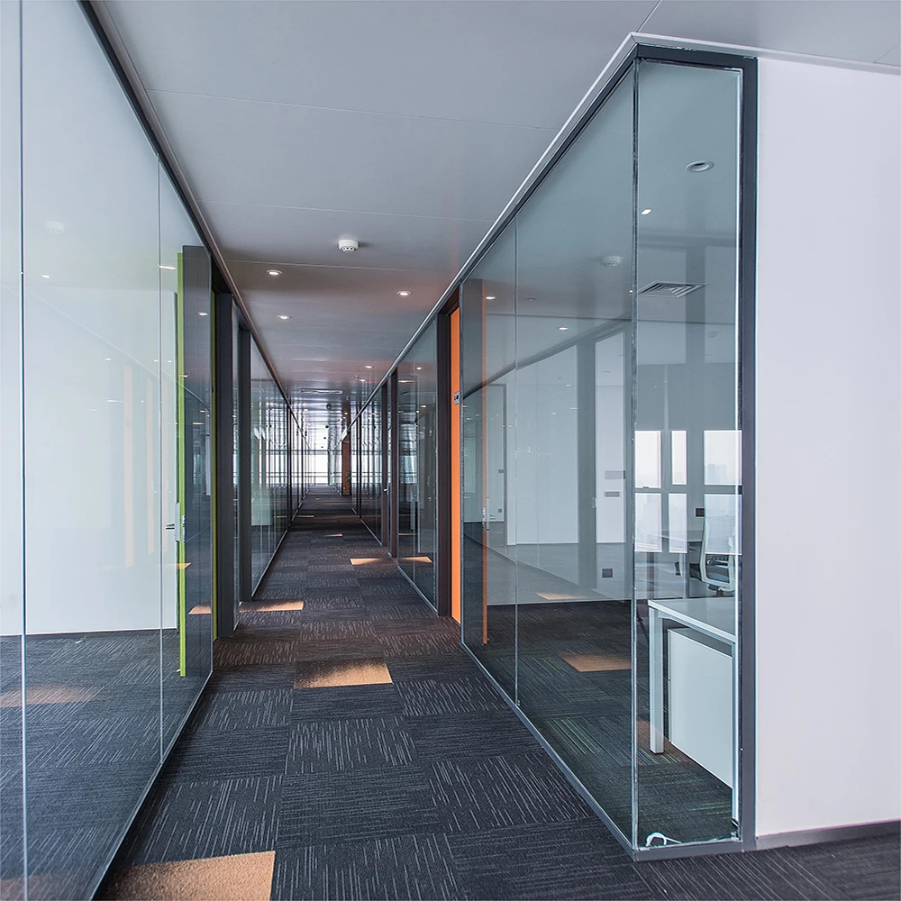 New Quality Commercial Frameless glass partition Interior aluminum panoramic partition wall