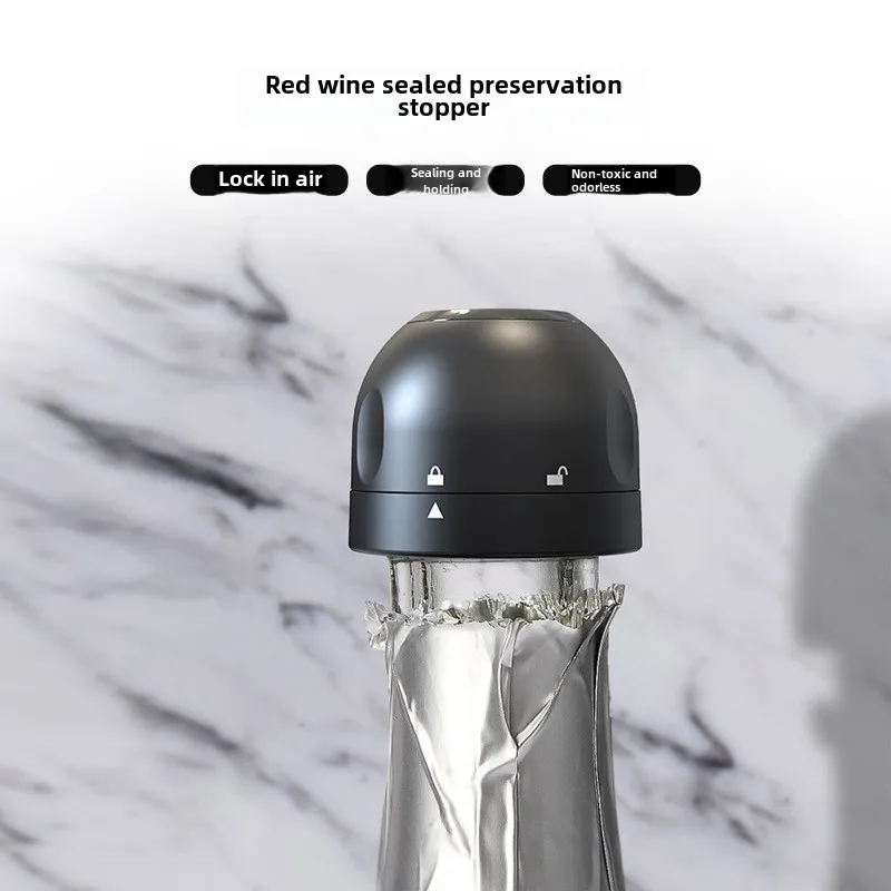 Creative Home Manual Pull-Out Vacuum Wine Stoppers Red Wine Fresh-Keeping Glass Bottle Innovative Stopper Optimal Preservation