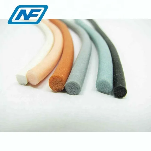Extruded 10mm, 12mm, 15mm silicone rope foam or solid round rubber cord for gap filling