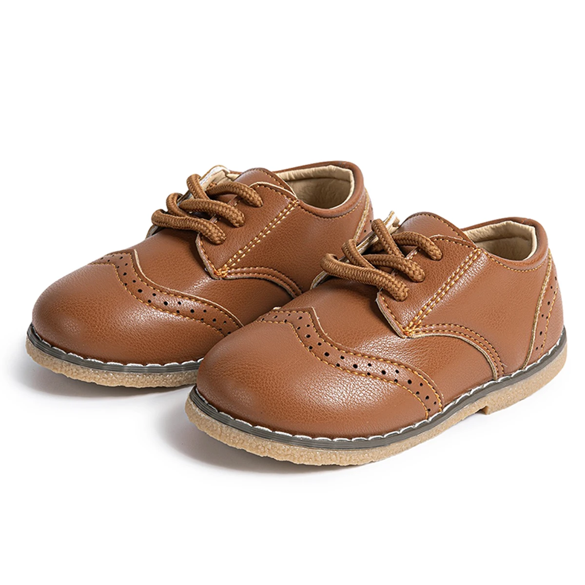 PU Leather Kid Shoes for Girls Winter Wedding Party Outdoor with Soft Rubber Sole Summer Flat Light Dress Shoes for School