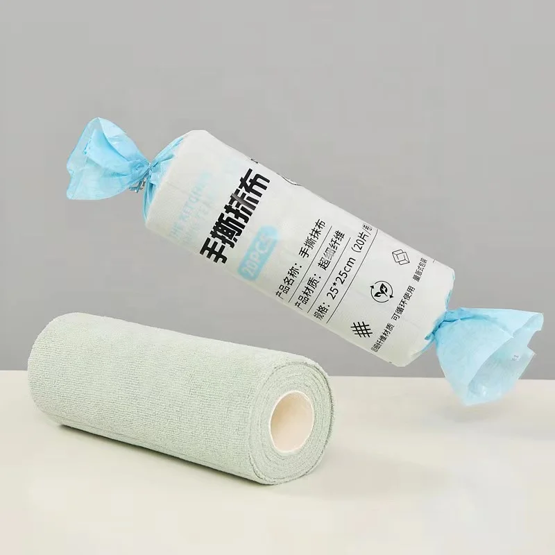 Wholesale of ultra-fine fiber household kitchen cleaning cloths,weekly throwing cloths, non disposable candy hand tearing cloths