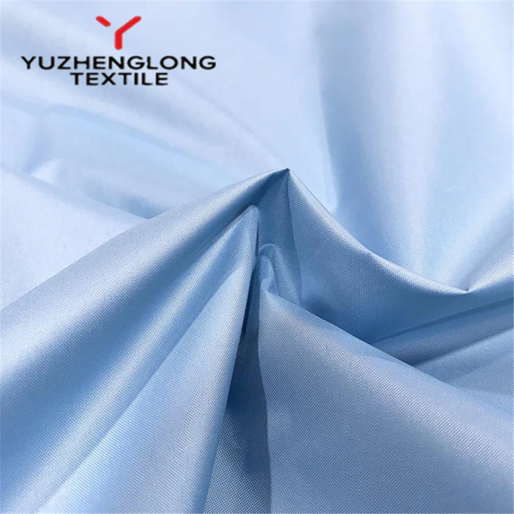 Anti uv plain dyed 210T polyester taffeta fabric with black pu coating for umbrella