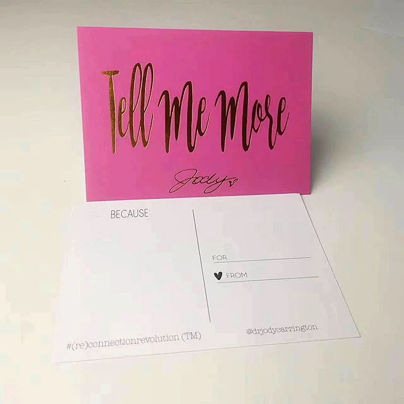 Luxury Colour Printed Greeting Cards with Thank You Logo and Envelope for Wedding Birthday Packaging Labels