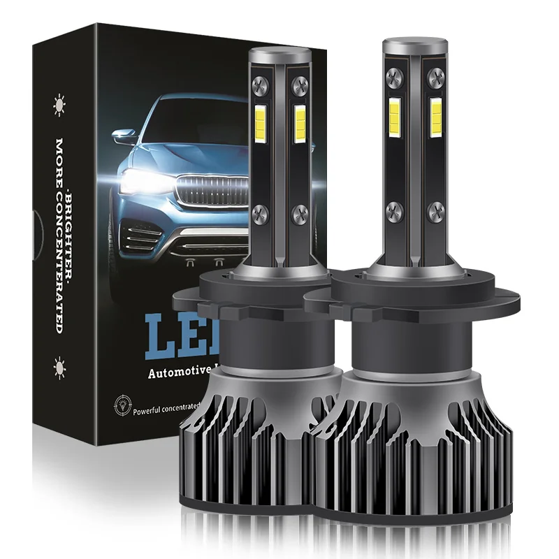 t10 High Power New 20000 Lm led light h7 lamp h4 h11 led headlight  Double lamp drl light led car running led car light