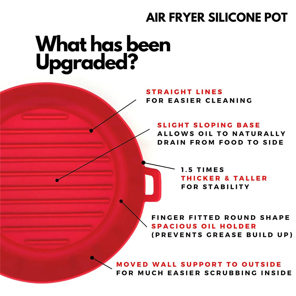 Oven Accessories Replacement for Flammable Parchment Liner Paper No Need to Clean Air Fryer Silicone Pot