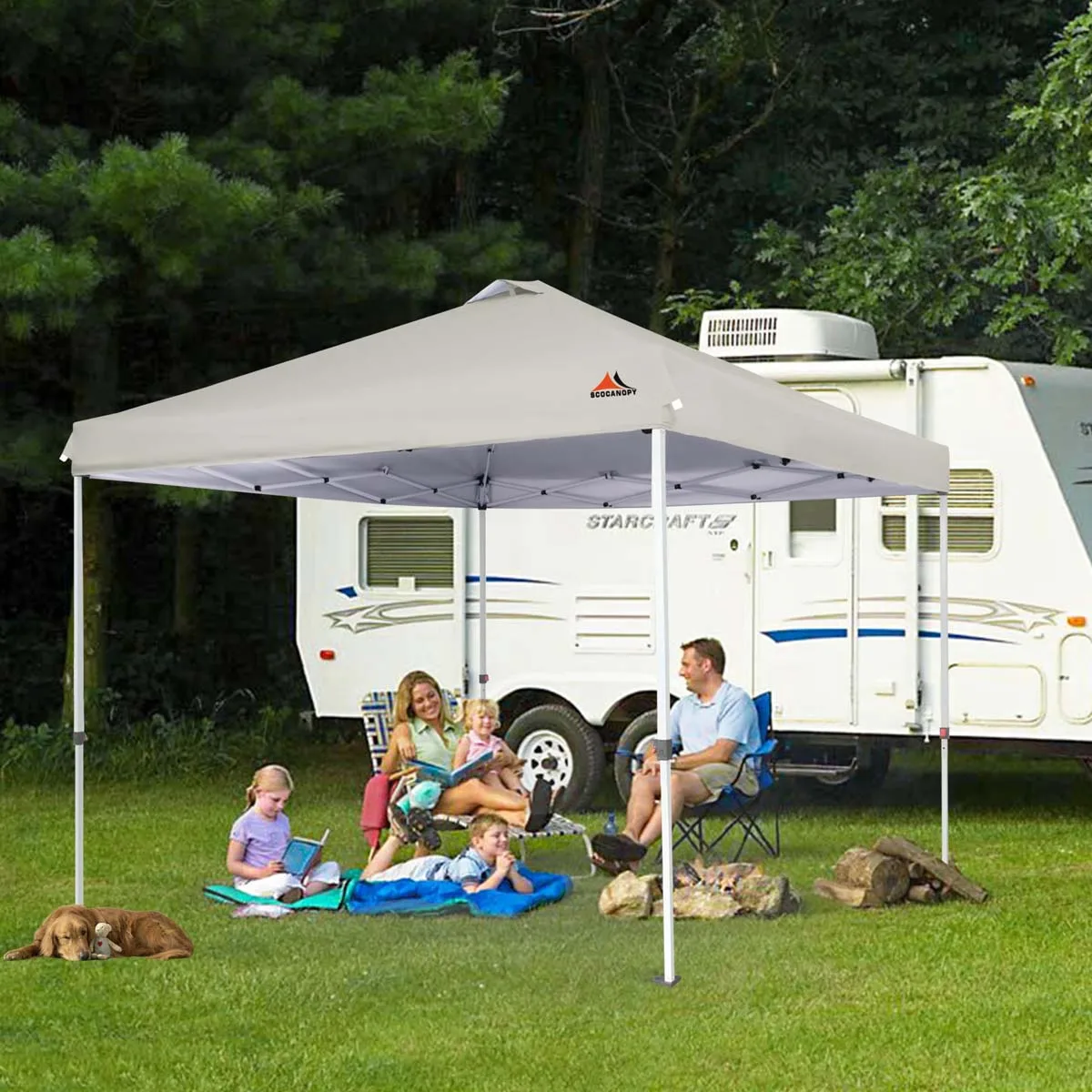 SCOCANOPY Replacement Top with Air Vent for 12x12 Canopy Frame, Canopy Cover ONLY Cream-coloured