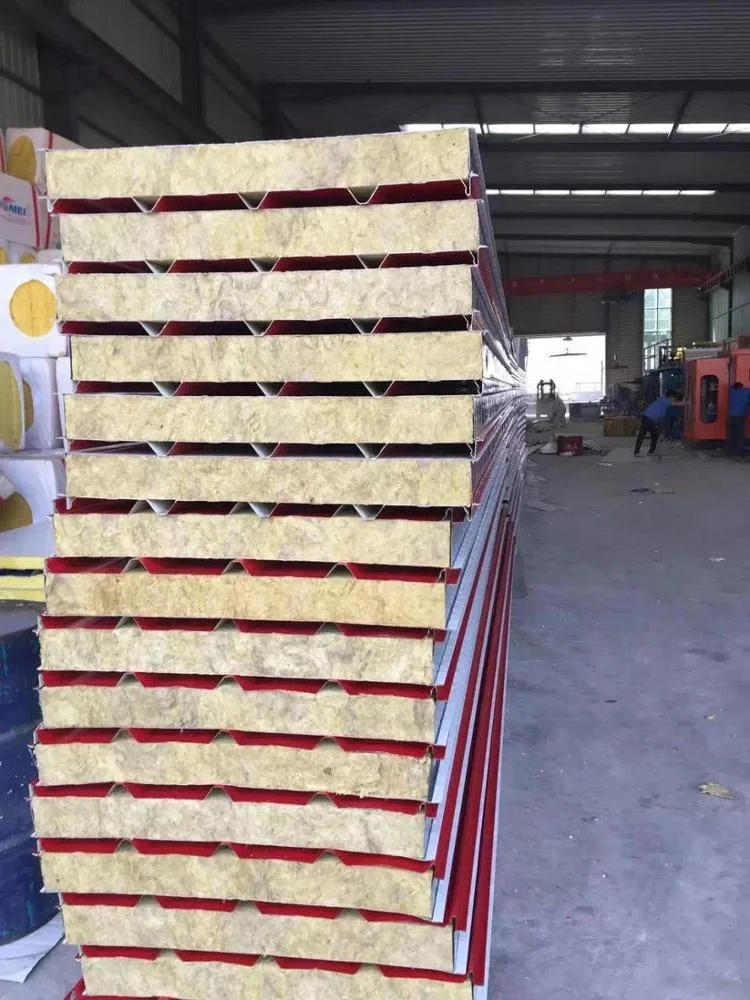 Best Selling A1 GRADE Fire Rated Corrugated Roof Panel rock wool Sandwich Panel
