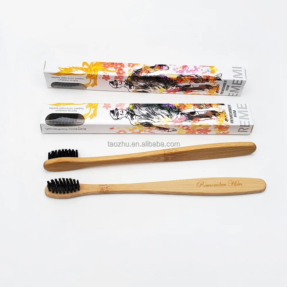 Super hero Remember him dupont tynex Nylon 1010 best bristles biodegradable environmental protection bamboo toothbrush degraded
