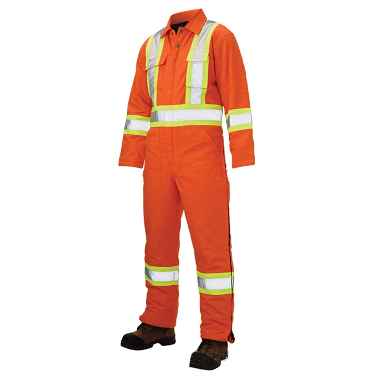 Factory custom cotton fabric anti -static work clothes workwear jumpsuit reflective flame retardant workwear