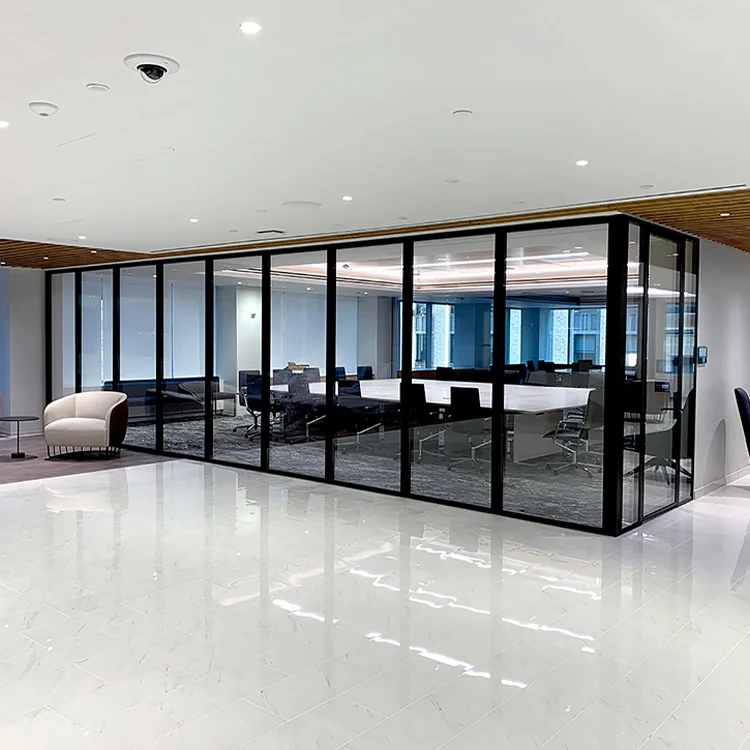 High Quality Cheap New Design  Movable  Partition Wall Panel Wooden Sliding Operable Office Partition Wall