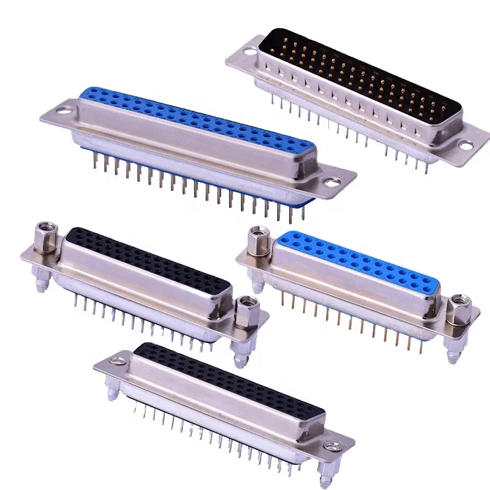 Db9 Db15 Db25 9 15 25 29 36 44 Pin D-SUB connector Male Female cable socket plug 9 Pin 2 rows gold-plated RS232 VGA connector