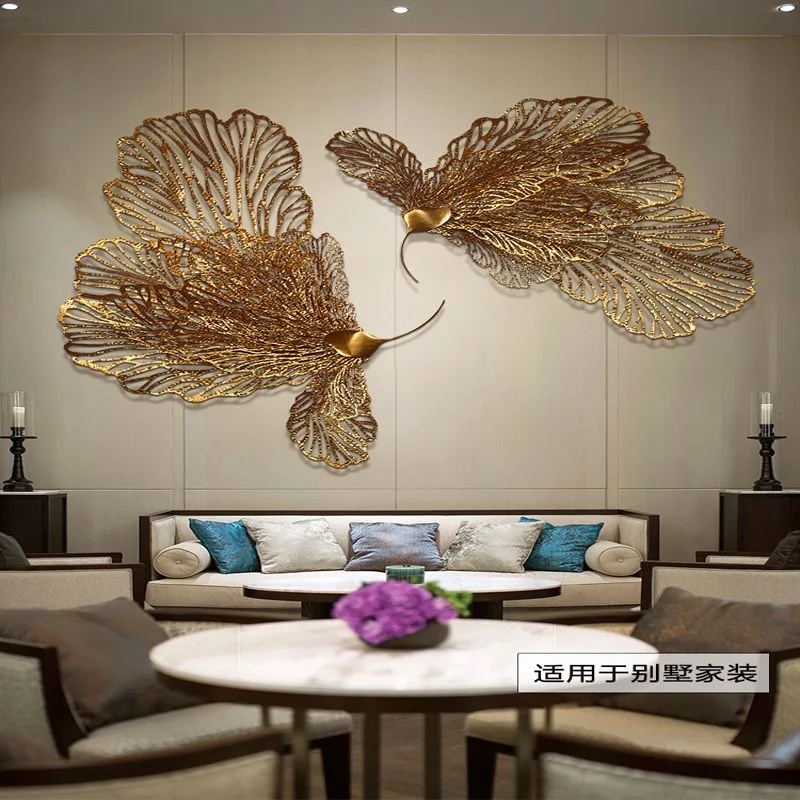 69xx100cm wholesale dropshipping products butterfly design wall hanging decoration metal flower art iron home decor  living room