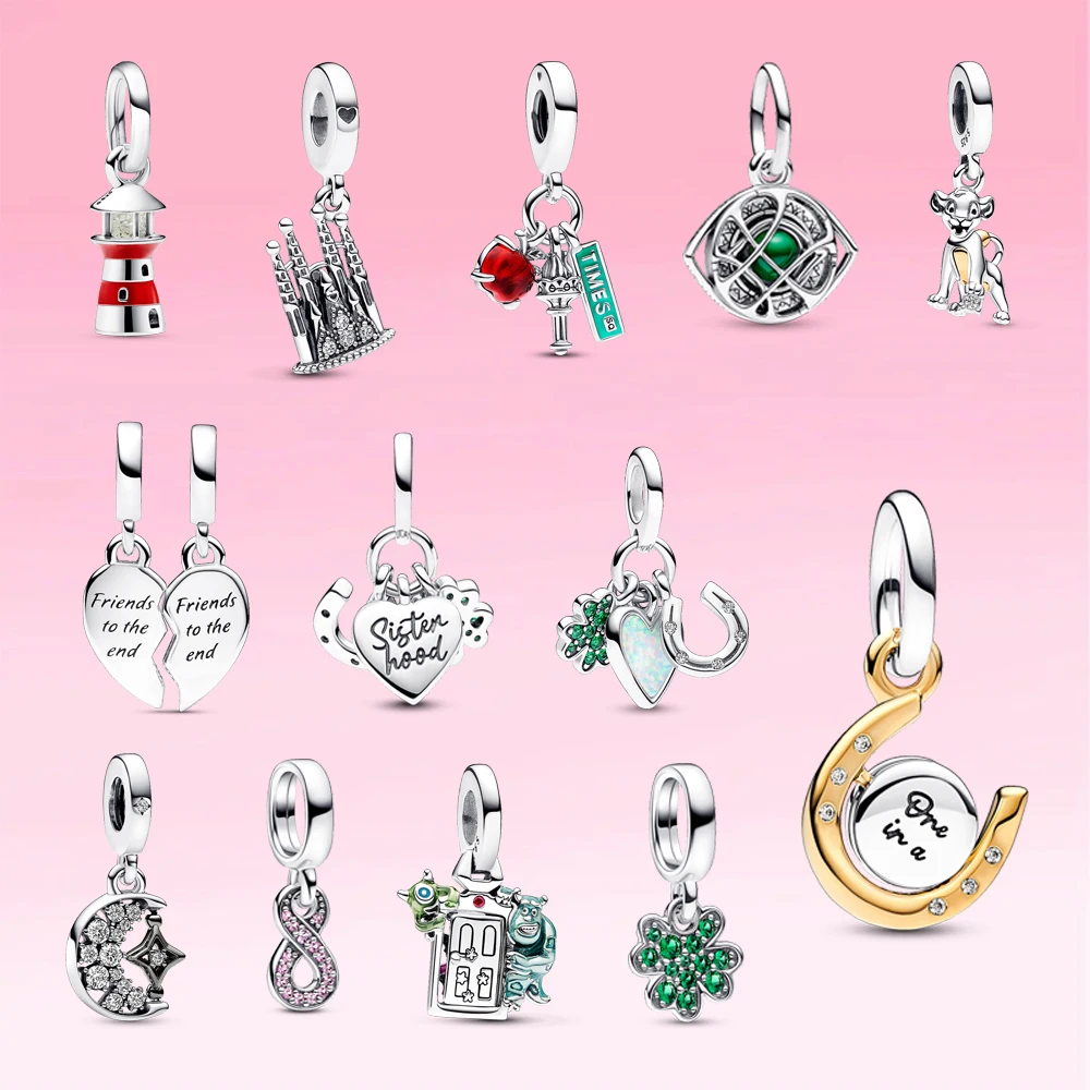 2024 Summer New Style Pendant Clover Friend Starry Series S925 Charm Beads Fit Original Bracelet Necklace DIY Jewelry