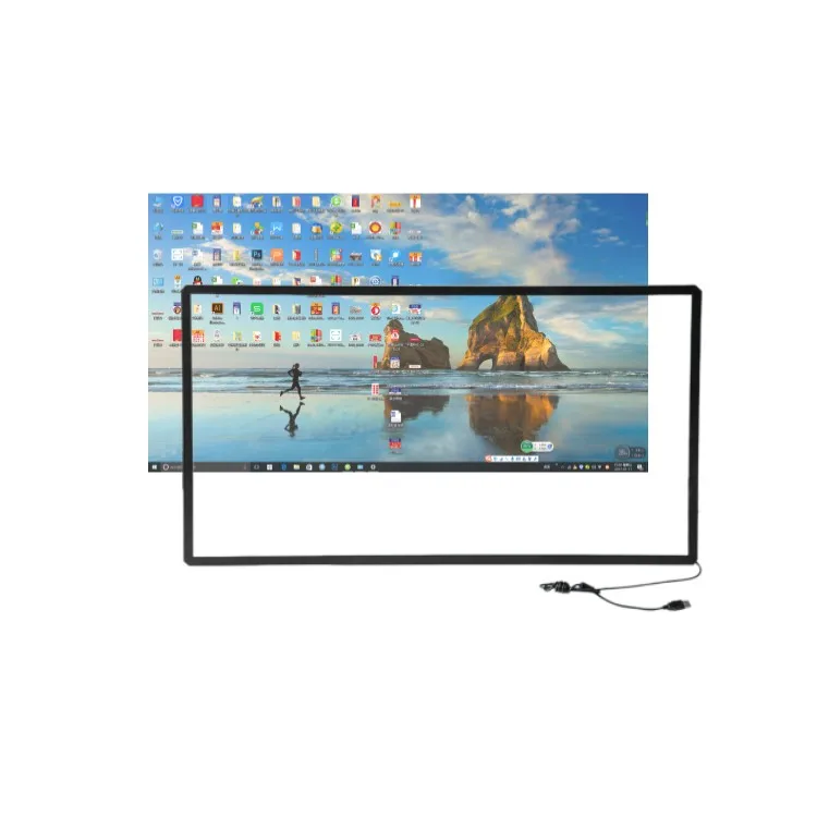 17 inch IR multi outdoor touchscreen 6mm glass waterproof 10/20 Points touch screen large infrared industrial lcd monitor panels