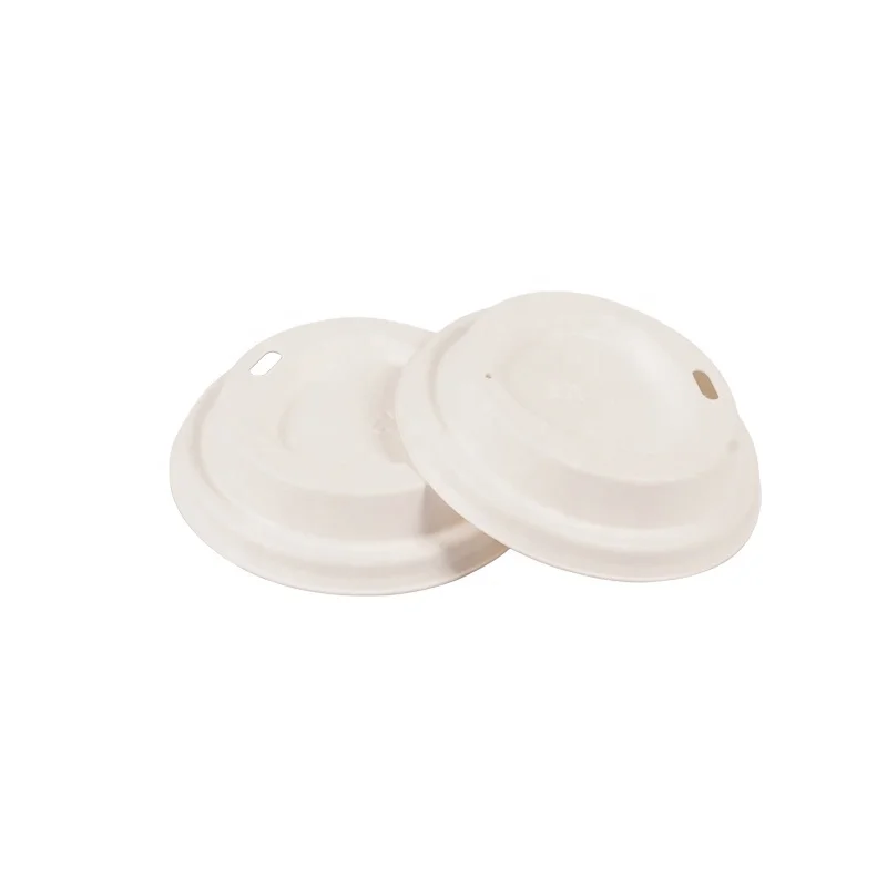 Hot Sale Manufacturer  biodegradable disposable paper coffee  cup lids sugarcane bagasse paper cup cover