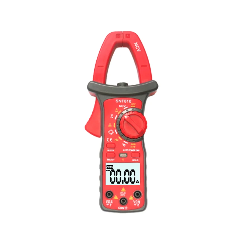 
Big Size Clamp SNT810 Digital Clamp Meter Electrical Ampere Volt Multimeter with Current Frequency Temperature Tester 