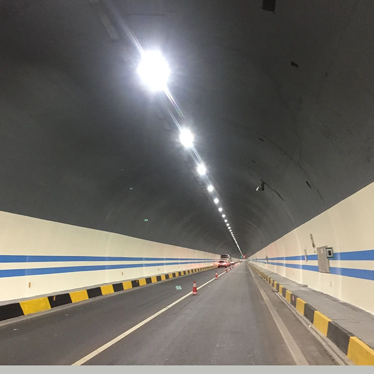 Self-cleaning concentrating light and increasing brightness paint for tunnel