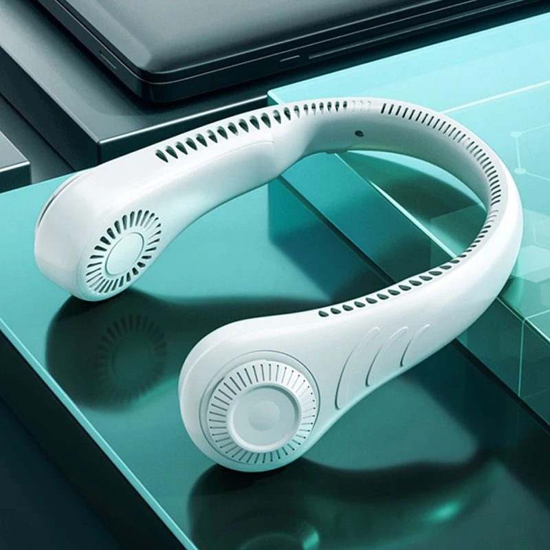 Mini Portable 360 Degree Airflow Neck Fan Cooling For Summer