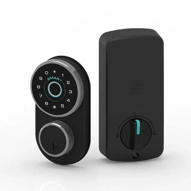 2024 Hot Selling Smart Deadbolt Lock America Digital Keypad Keys Biometric Fingerprint Unlocked High Security Smart Door  Lock