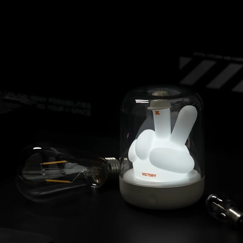 Новый патент L01 инновационный дизайн Rgb красочные атмосферные огни Светодиодные лампы пальчиковая Победная Ночная настольная лампа