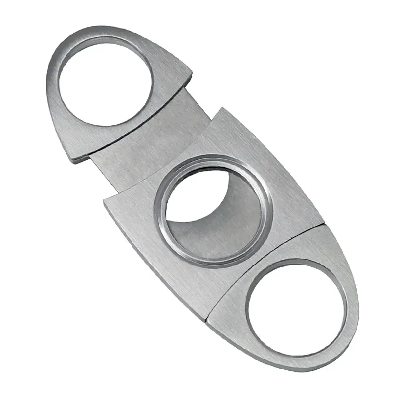 Custom Logo Cigar Accessories Set Double Blade Stainless Steel Cigar Cutter Luxury Cigar Scissors With Gift Box