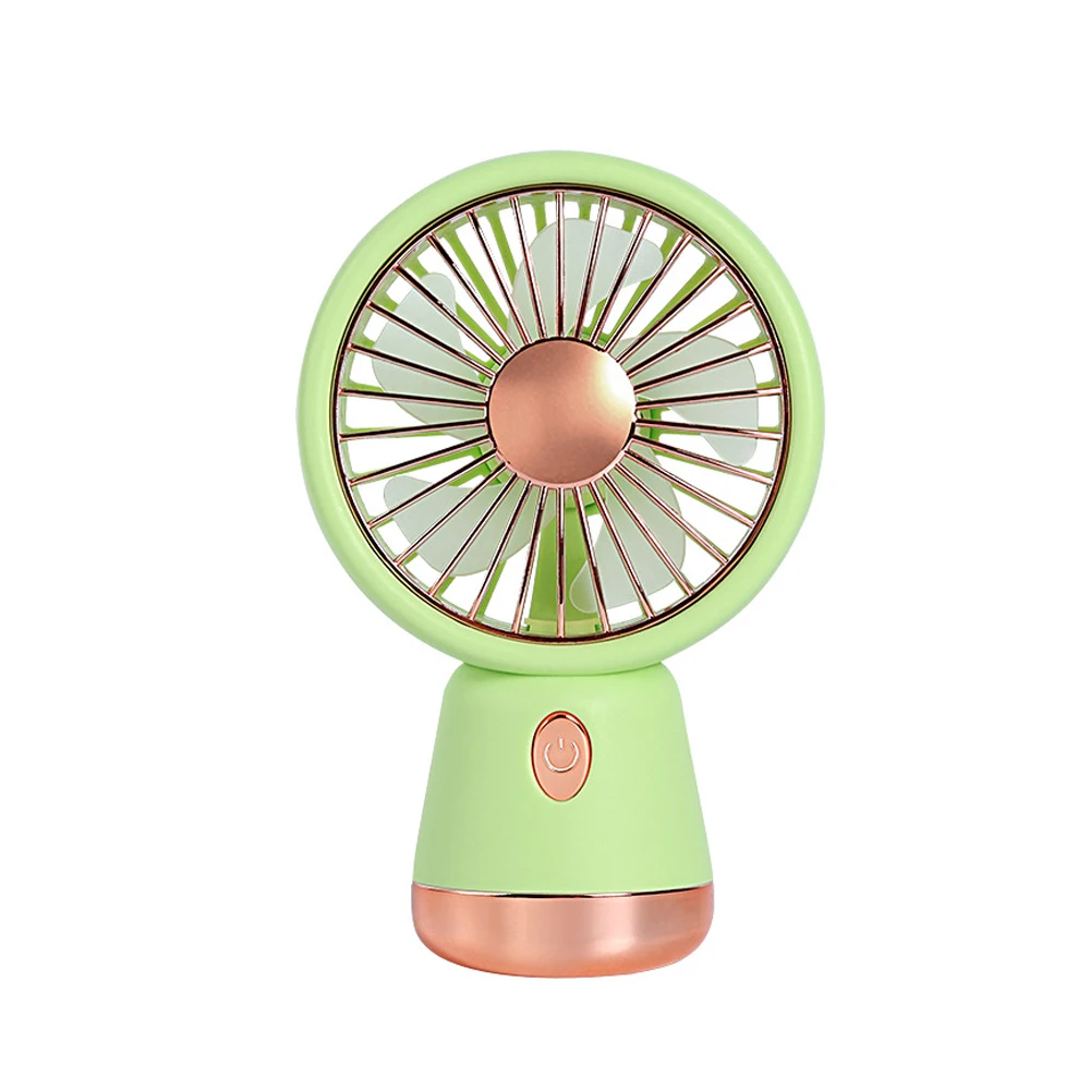 Desktop Mini Fan Cross-border Three-speed High Wind USB Rechargeable Mute Handheld Small Electric Fan Gift