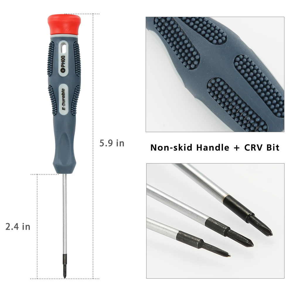 E-durable 11 in 1 Precise 3.8mm and 4.5mm Security Screwdriver Game Bit Set for Game Cube Console