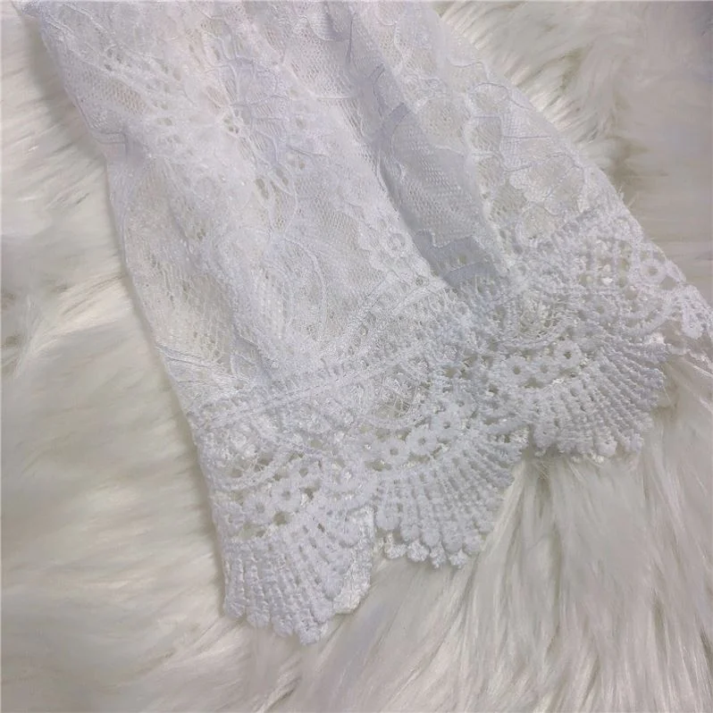 K5037 Shopfiy Hot Sale Lace Hollow Crochet Swimsuit Cover Ups Bathing Suit Beachwear Tunic Beach Dress Hot