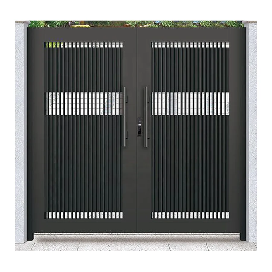 Bodun popular design high quality aluminum steel durable main pedestrians gates outside driveway gate China manufacturer